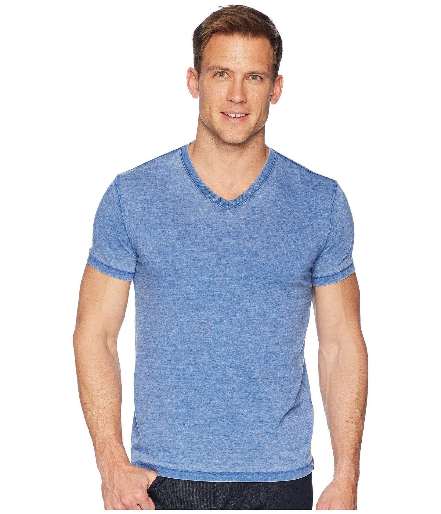 HOTLucky Brand Men's Venice Burnout V Neck Tee
