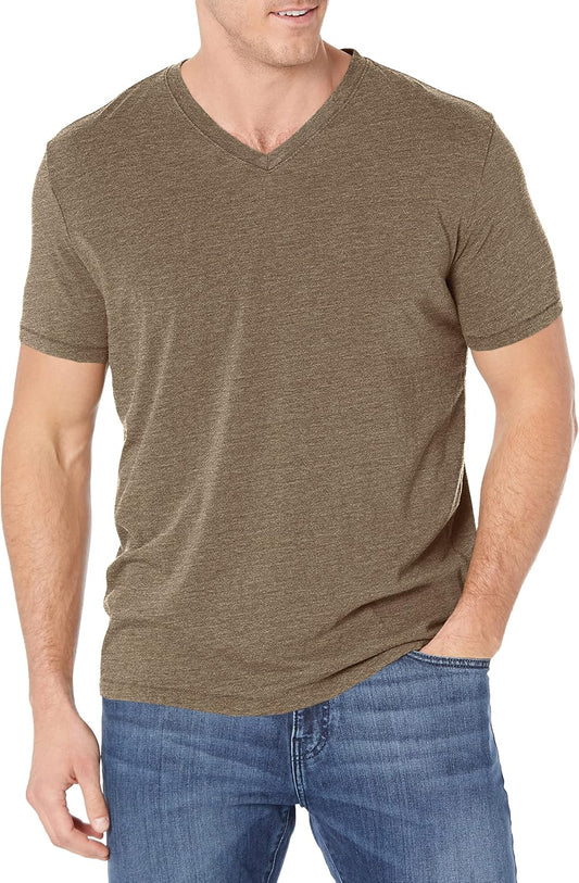 HOTLucky Brand Men's Venice Burnout V Neck Tee