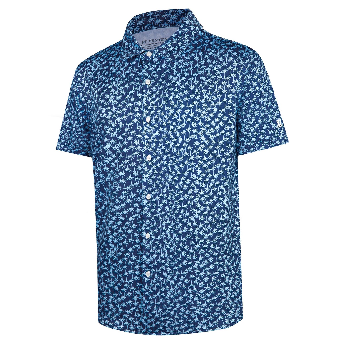 HOTFT FENTENG Mens Hawaiian Shirts Regular Fit Short Sleeve Casual Button Down Summer Tropical Beach Shirts