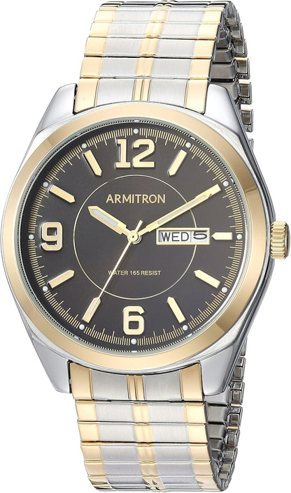HOTArmitron Men's Day-Date Function Expansion Band Watch, 20-4591
