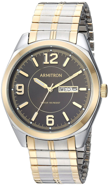HOTArmitron Men's Day-Date Function Expansion Band Watch, 20-4591