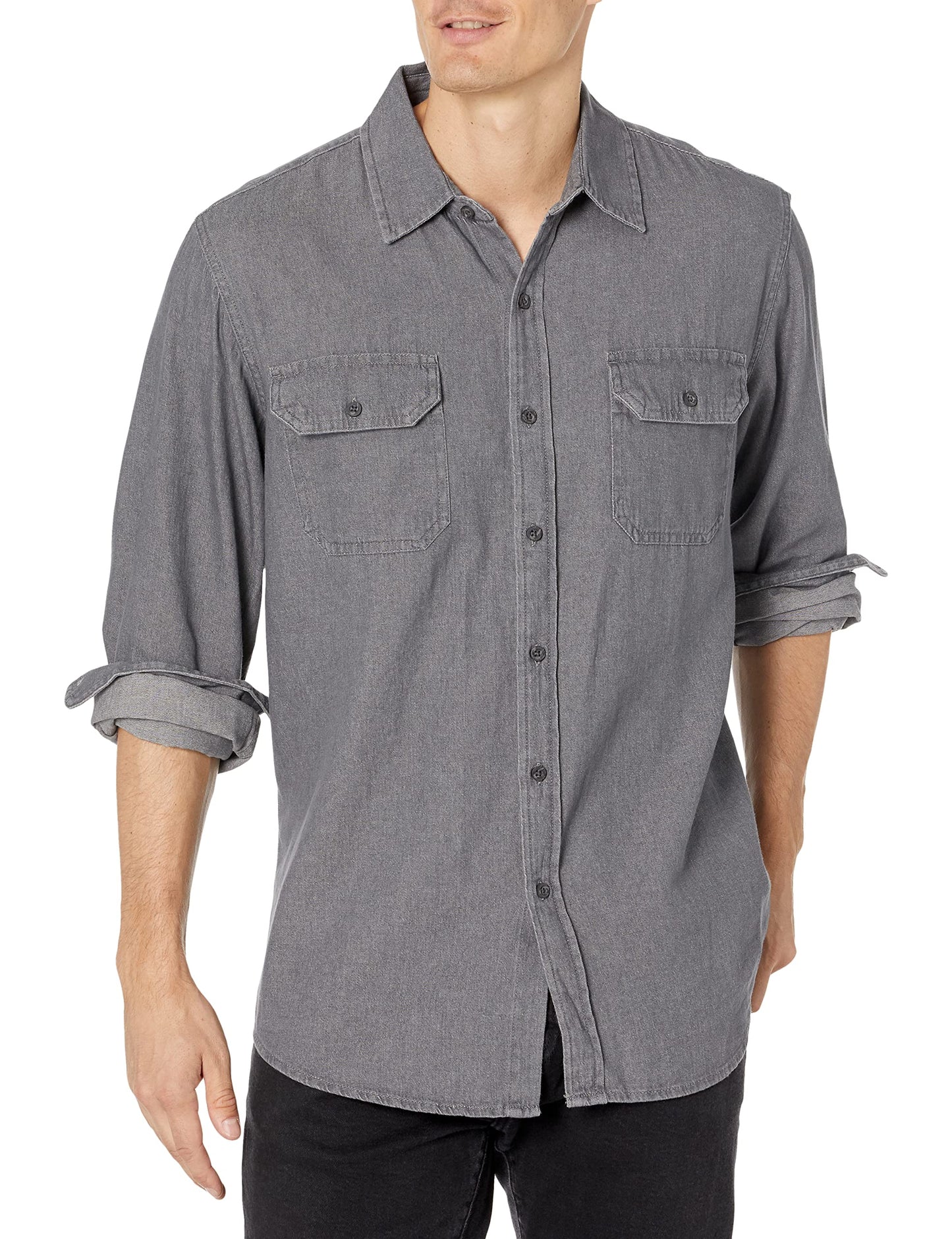 HOTWrangler Authentics Men's Long Sleeve Classic Woven Shirt
