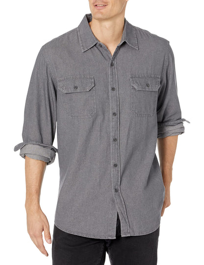 HOTWrangler Authentics Men's Long Sleeve Classic Woven Shirt