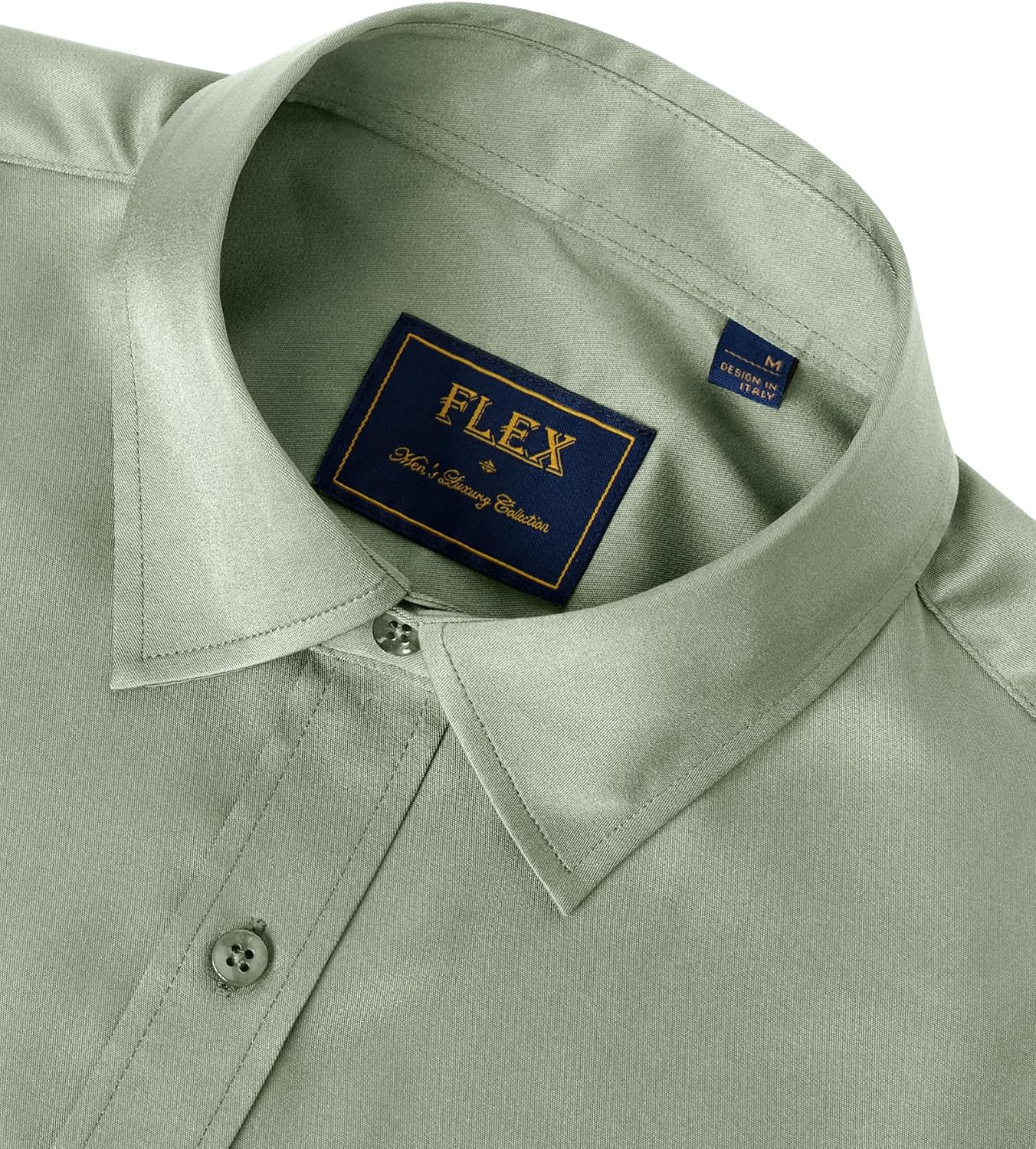 HOTJ.VER Men's Dress Shirts Solid Long Sleeve Stretch Wrinkle-Free Formal Shirt Business Casual Button Down Shirts