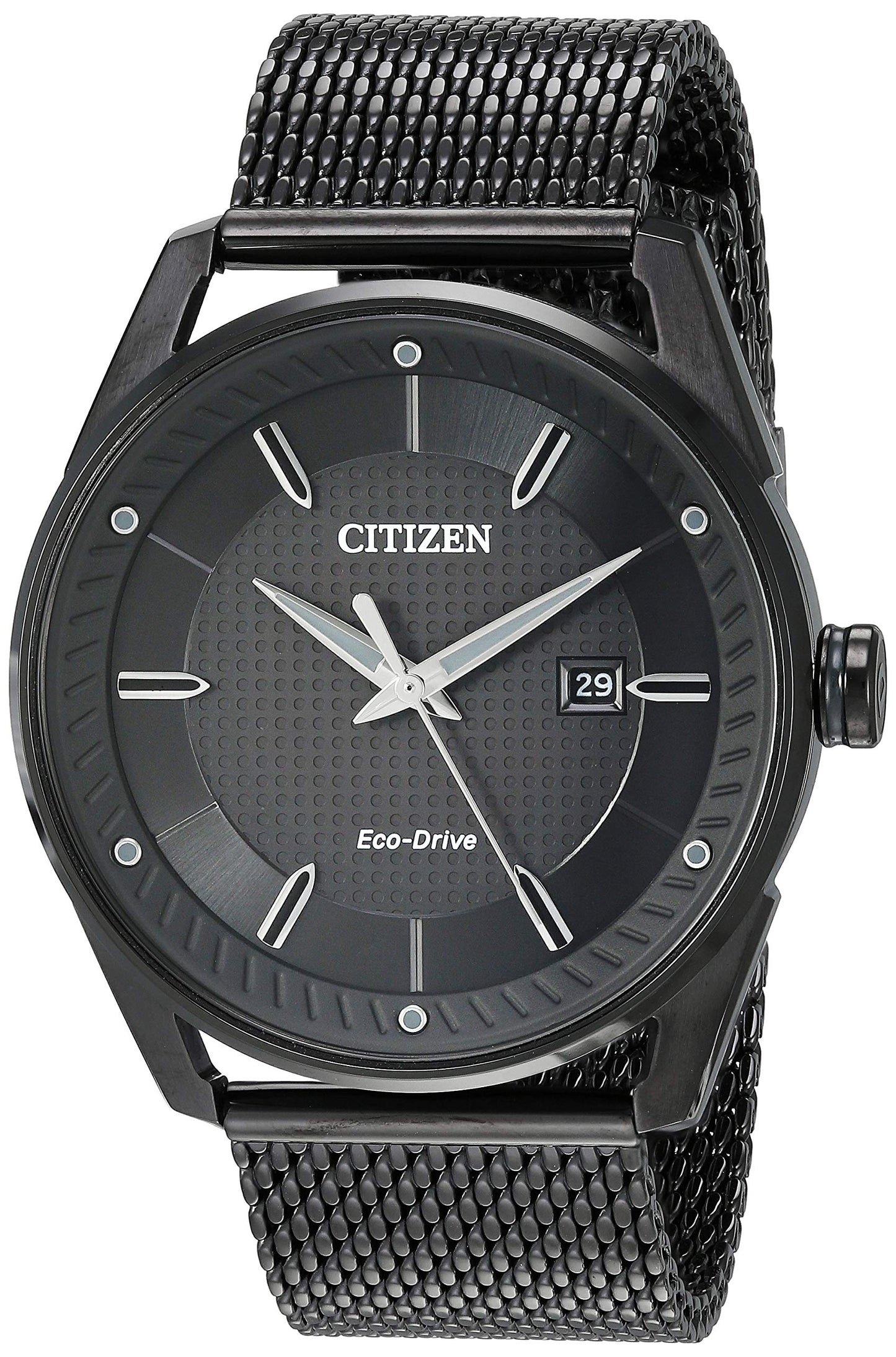 HOTCitizen Men's Sport Casual 3-Hand Eco-Drive Watch, Date, Patterned Dial