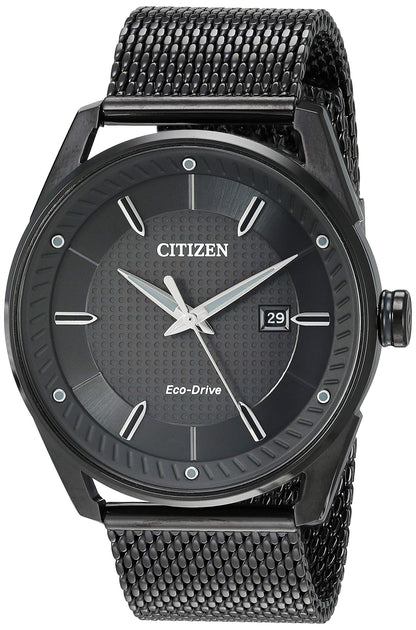 HOTCitizen Men's Sport Casual 3-Hand Eco-Drive Watch, Date, Patterned Dial