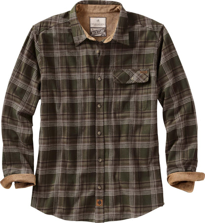 HOTLegendary Whitetails Mens Long Sleeve Button Down 100% Cotton Flannel Shirt