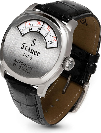 HOTStauer 1930 Dashtronic Watch Cotswold Genuine Men's Automatic Watch with Leather Band and Stainless Steel Case 21-Jewel Movement and 3-ATM Water Resistant