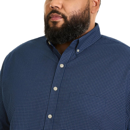 HOTVan Heusen Men's Big and Tall Wrinkle Free Short Sleeve Button Down Shirt, No-Tuck Length, Comfortable Stretch Fabric