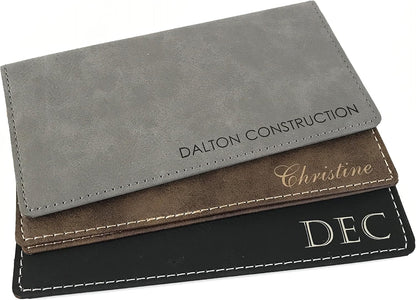 HOTThe Personal Exchange Personalized Checkbook Cover Faux Leather Permanently Engraved (Brown)