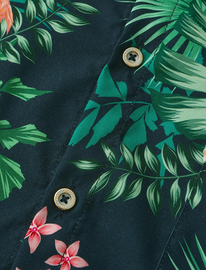 HOTKYKU Funky Hawaiian Shirt for Men Palm Beach Shirts Tropical Vacation Clothes