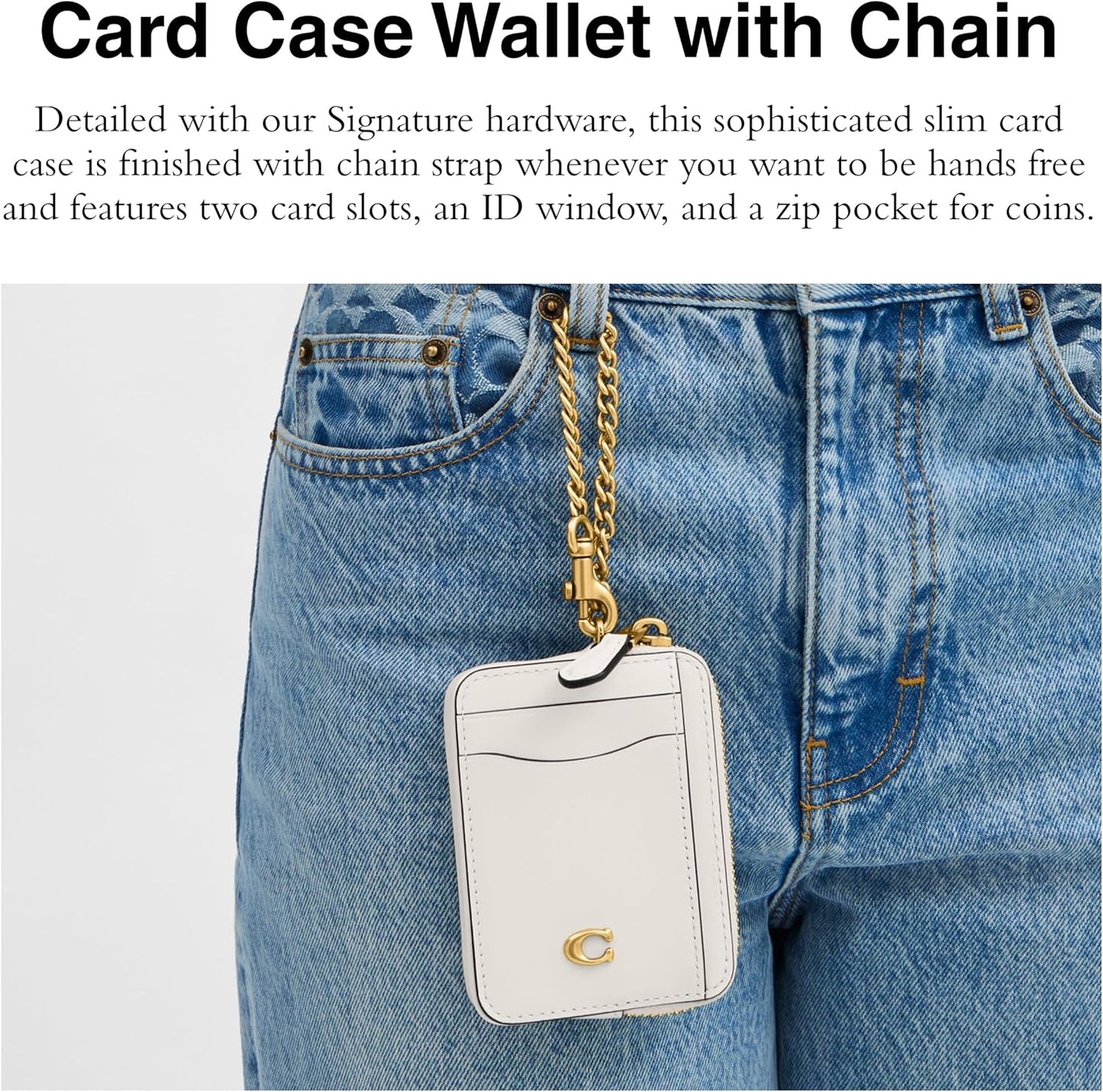 HOTCoach Women's Essential Chain Card Case