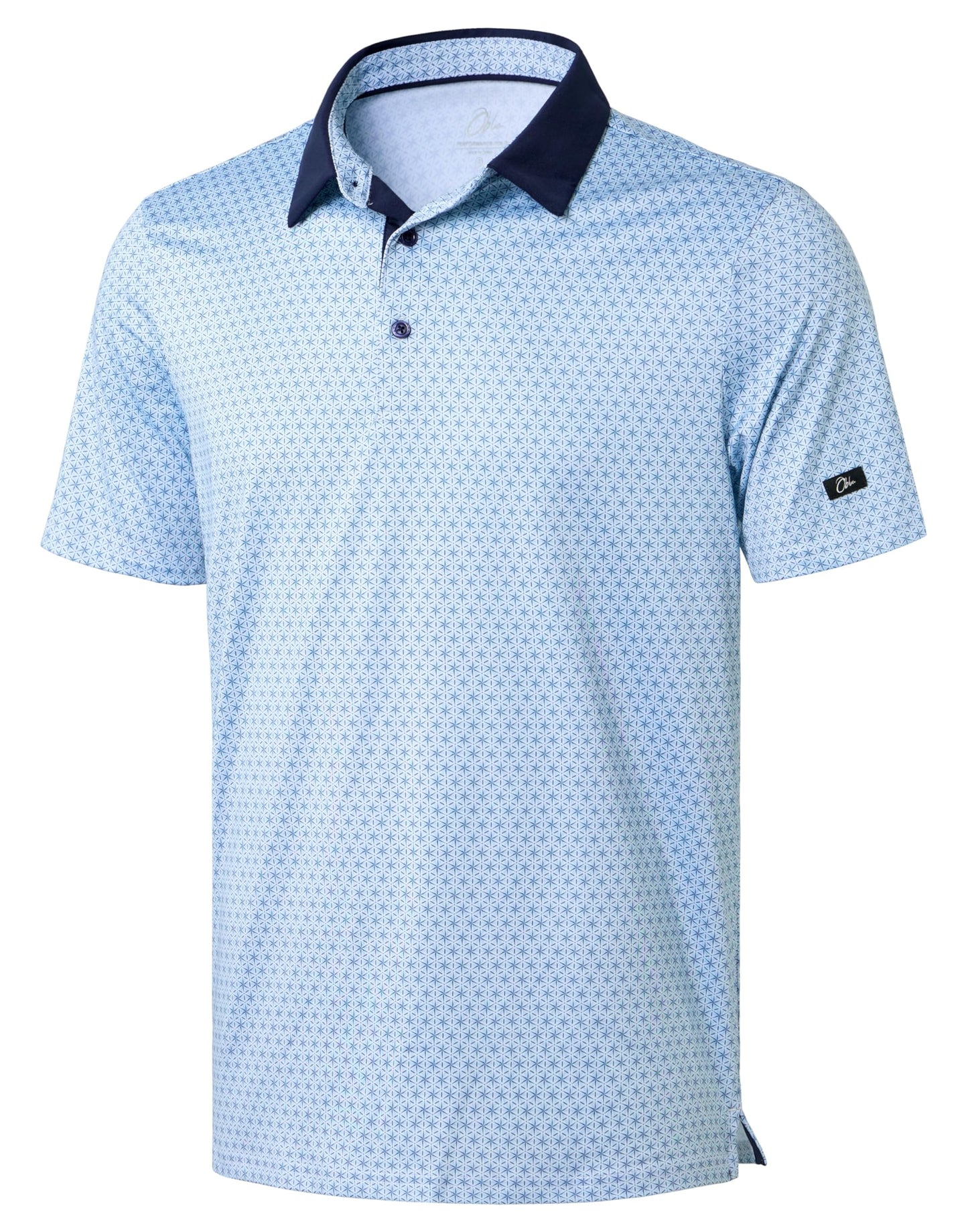 HOTObla Mens Golf Polo Shirts Short Sleeve Dry Fit Performance Moisture Wicking Casual Print Collared Golf Shirts for Men