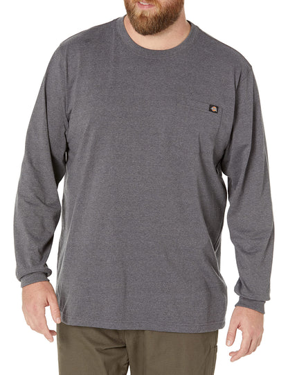 HOTDickies Men's Big and Tall Long Sleeve Heavyweight Crew Neck