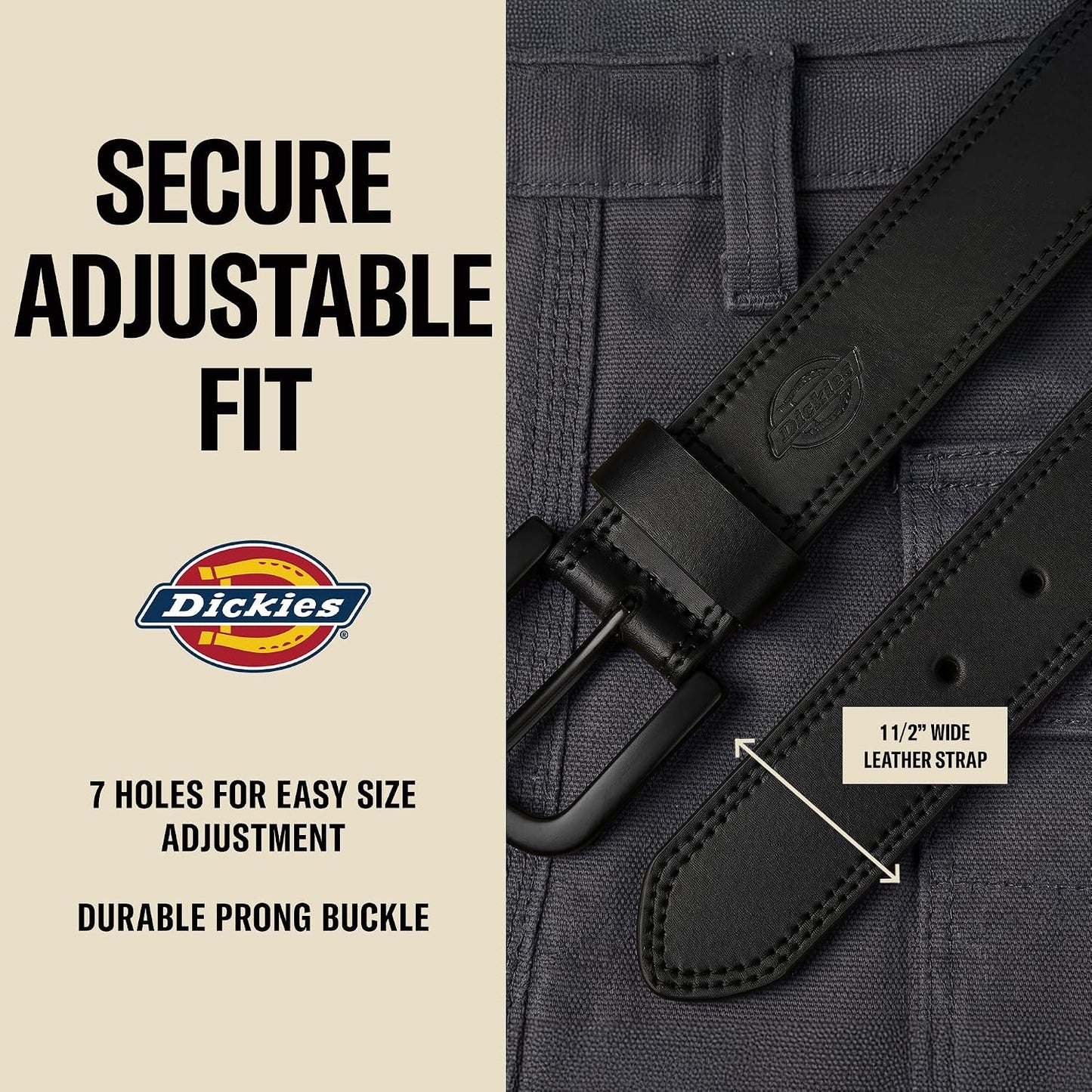 HOTDickies Men's Genuine Leather Work Casual Belt