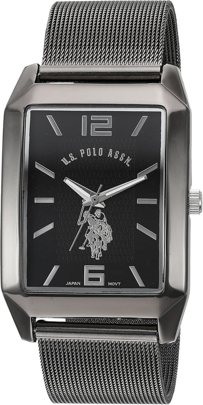 HOTAccutime U.S. Polo Assn. Classic Men's Quartz Metal and Alloy Watch, Color:Black (Model: USC80383)