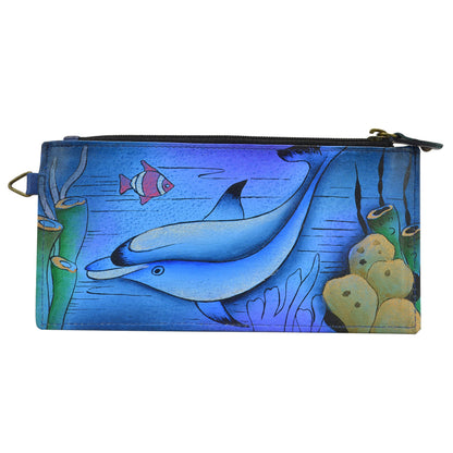 HOTAnna by Anuschka Women's Hand Painted Genuine Leather Organizer Wallet | Hand Painted