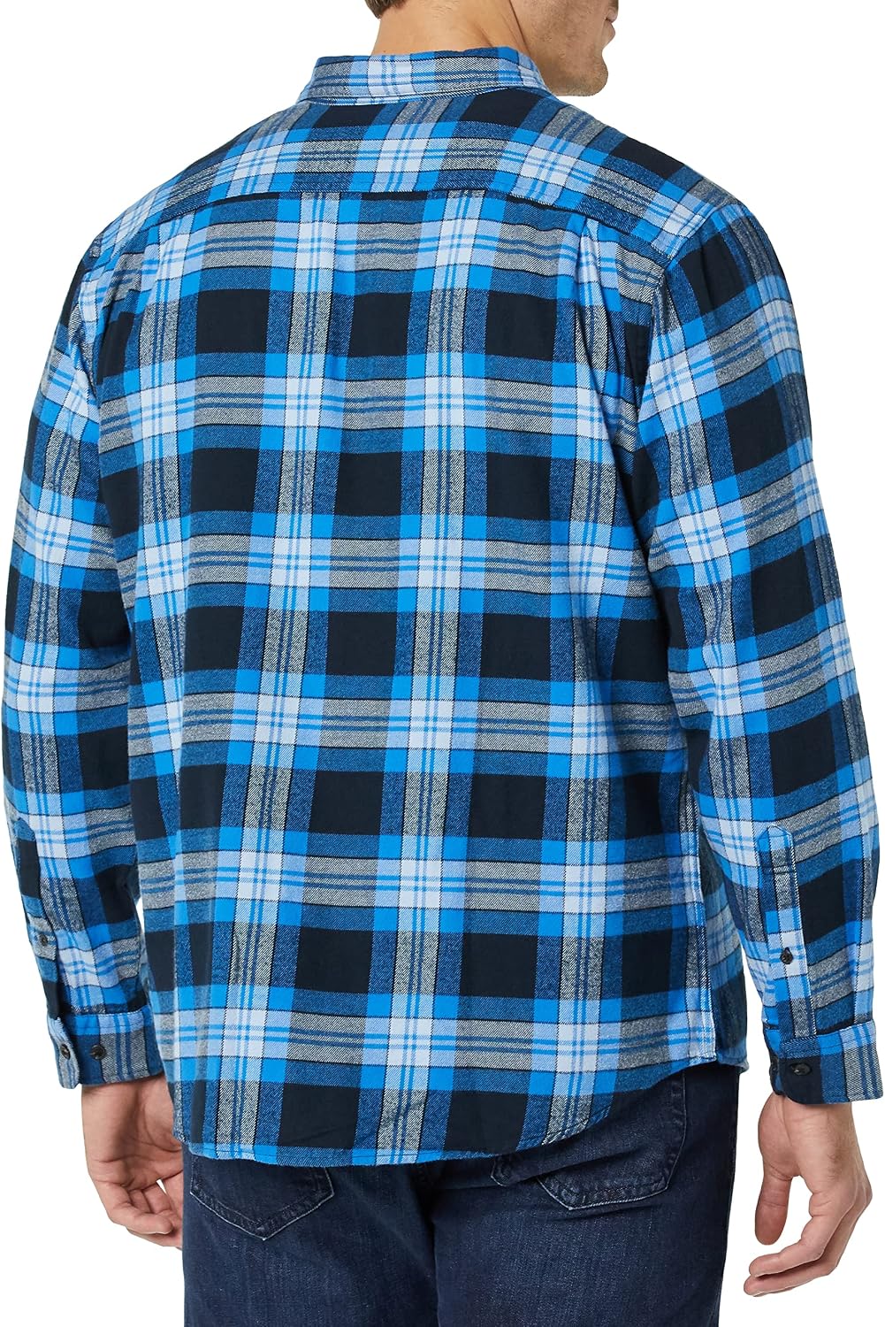 HOTAmazon Essentials Men's Regular Fit Long-Sleeve Flannel Shirt, Soft Brushed Cotton, Lightweight yet Warm
