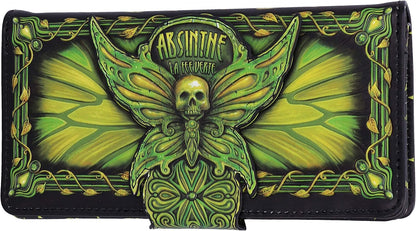 HOTNemesis Now Absinthe La Fee Verte Green Fairy Embossed Purse, Polyurethane, 18.5cm