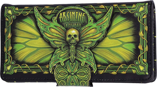 HOTNemesis Now Absinthe La Fee Verte Green Fairy Embossed Purse, Polyurethane, 18.5cm