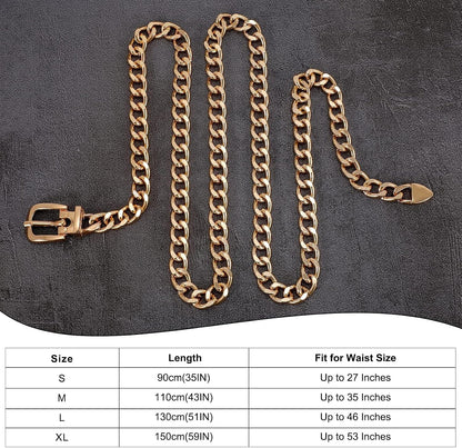 HOTWHIPPY Waist Chain Belt Women Ladies Adjustable Body Waist Link Belts for Jeans Dresses