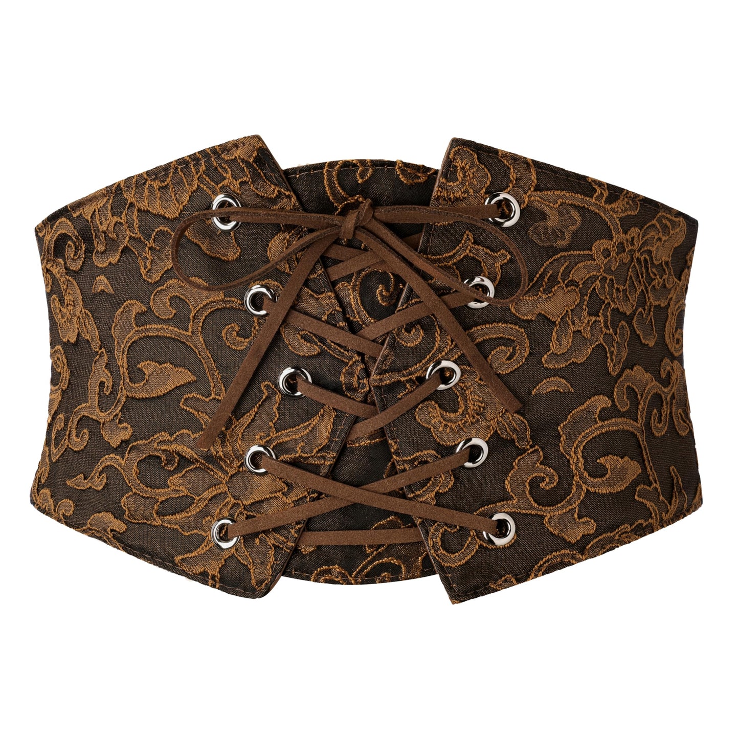 HOTGRACE KARIN Women's Elastic Wide Waist Belt Renaissance Pirate Corset Cinch Belt Cosplay Costume with Press Button