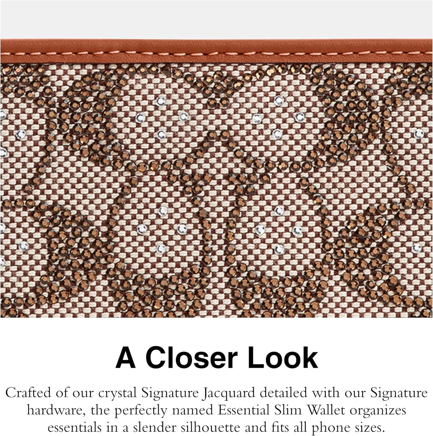 HOTCOACH Crystal Signature Jacquard Essential Slim Wallet