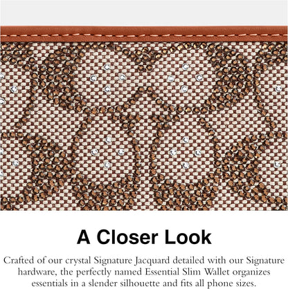 HOTCOACH Crystal Signature Jacquard Essential Slim Wallet