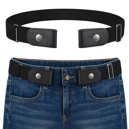 HOTBELTROAD No Buckle Elastic Belt for Men, Invisible Buckleless Stretch Belt for Men Women
