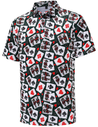 HOTMens Golf Polo Shirts Short Sleeve Moisture Wicking Dry Fit Performance Casual Funny Golf Polo Shirts for Men