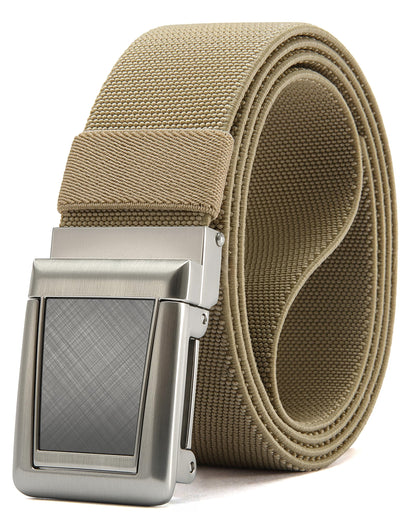 HOTCHAOREN Tactical Belt Men - 1.5" Stretch Work Belt with Zin Alloy Buckle | Quick Release Flip Buckle, Heavy Duty for Military EMT EMS Hiking, Stretchy Nylon