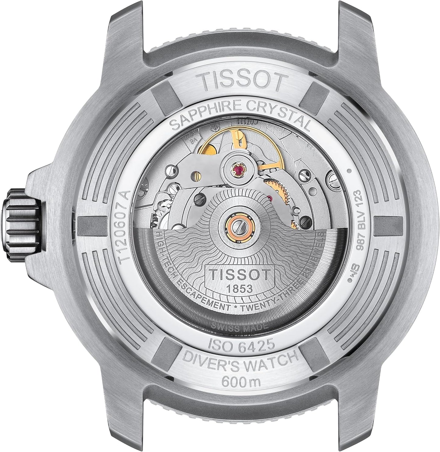 HOTTissot Mens Tissot Seastar 2000 Professional Powermatic 80 316L Stainless Steel case Automatic Watch, Black, Rubber, 22 (T1206071744101)