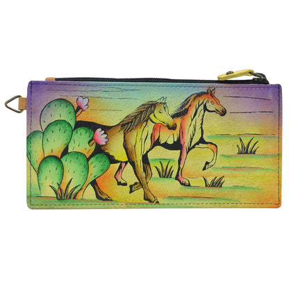 HOTAnna by Anuschka Women's Hand Painted Genuine Leather Organizer Wallet | Hand Painted