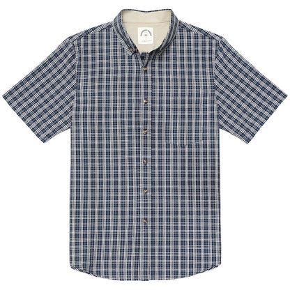 HOTDubinik® Mens Short Sleeve Button Down Shirts 100% Cotton Plaid Men's Casual Button-Down Shirts with Pocket