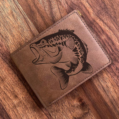 HOTFish Engraved Wallet - Perfect Gift for Fishing Enthusiasts on Father's Day, Birthdays or Christmas