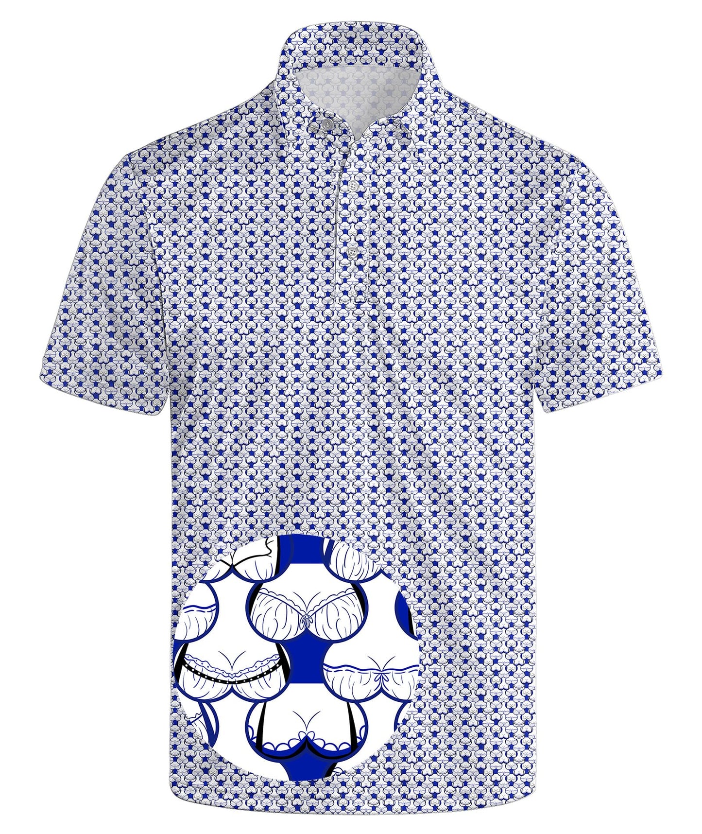 HOTGolf Polos for Men Funny Moisture Wicking Golf Shirts Performance Quick-Dry Polo Shirts Short Sleeve