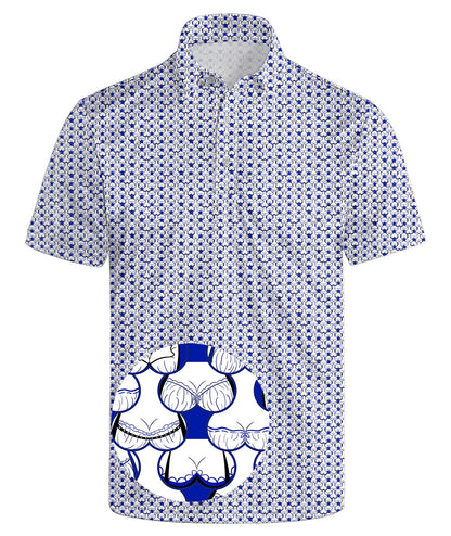 HOTGolf Polos for Men Funny Moisture Wicking Golf Shirts Performance Quick-Dry Polo Shirts Short Sleeve