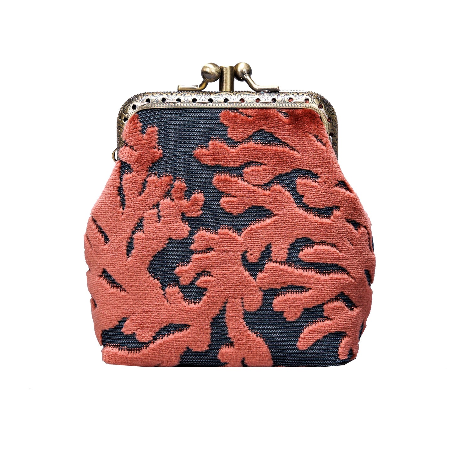 HOTCarpet Bag Double Kiss Clasp Coin Purse Pouch,Vintage Change Wallet Card Holder