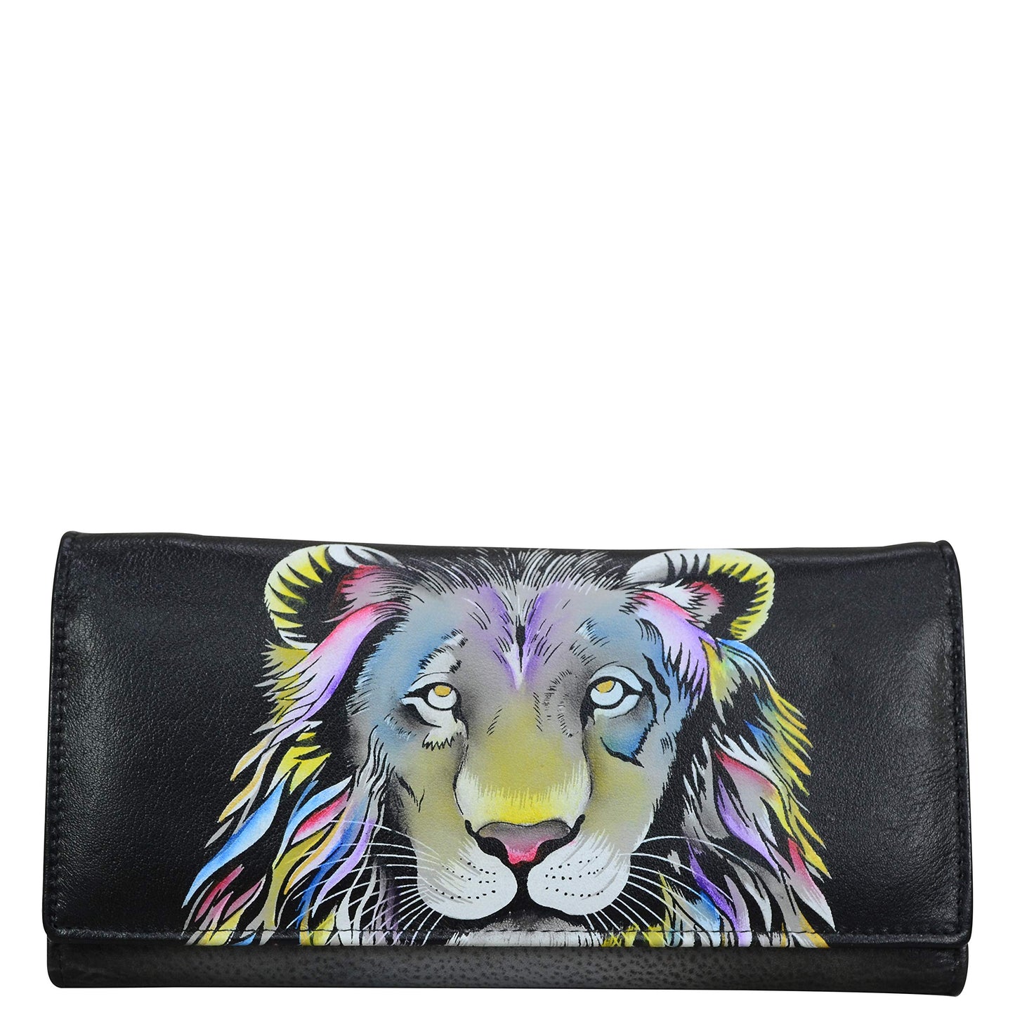 HOTAnna by Anuschka Women's Hand Painted Genuine Leather Multi Pocket Wallet