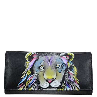 HOTAnna by Anuschka Women's Hand Painted Genuine Leather Multi Pocket Wallet