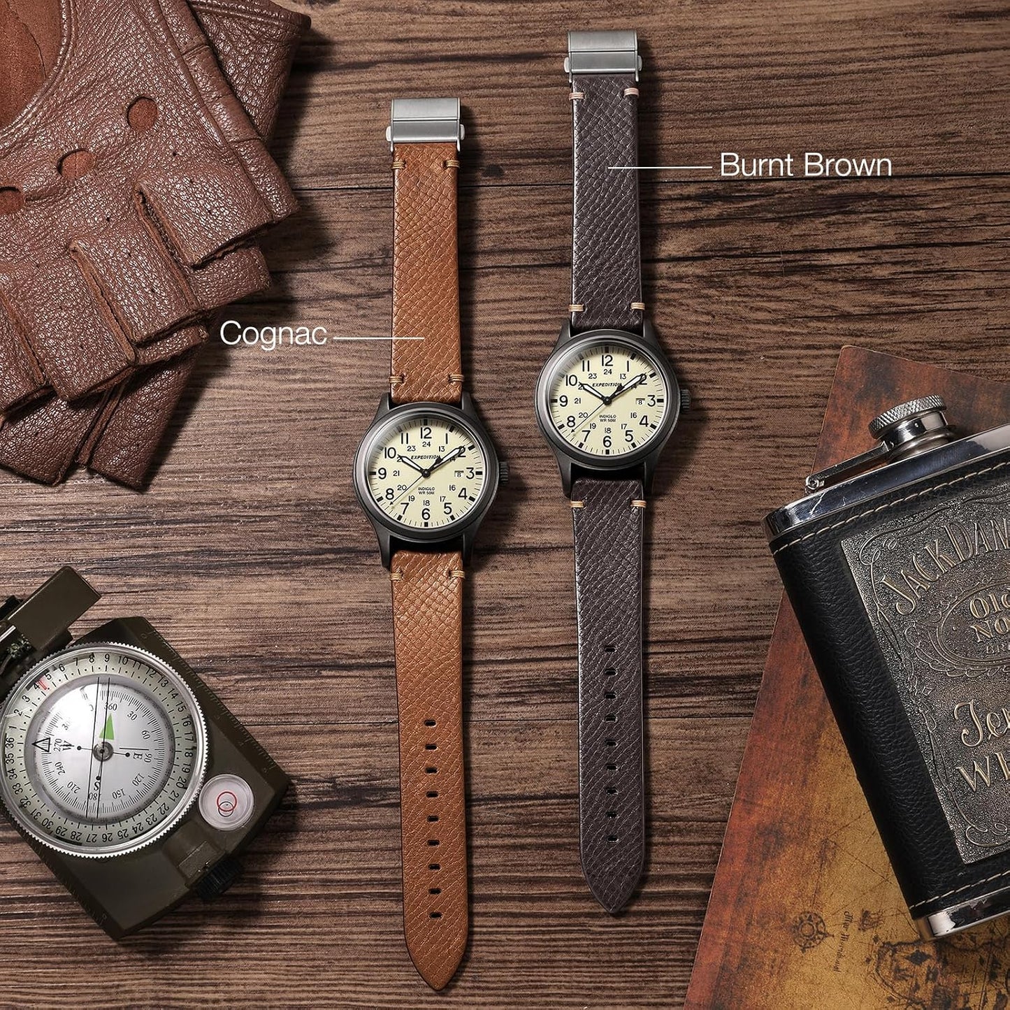 HOTGetalia Italian Leather Watch Band | Tuscany Vegetable-Tanned Full Grain Calfskin Palm Grain Strap, Quick Release Watch Band with Folding Clasp, 18mm 19mm 20mm 21mm 22mm, Soft Strap for Men Women