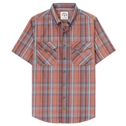 HOTDubinik® Mens Short Sleeve Button Down Two Pockets Soft Vintage Regular Fit Vintage Fishing Casual Shirts