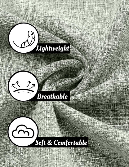 HOTCOOFANDY Men's Linen Shirts Short Sleeve Casual Shirts Button Down Shirt for Men Beach Summer Wedding Shirt
