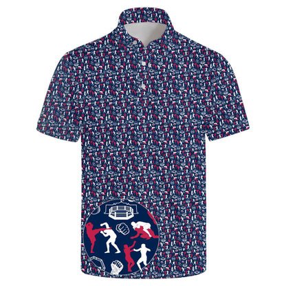 HOTGolf Polo Shirts for Men Funny Print Quick Dry Short Sleeve Performance Golf Shirts Moisture Wicking Polo Shirts