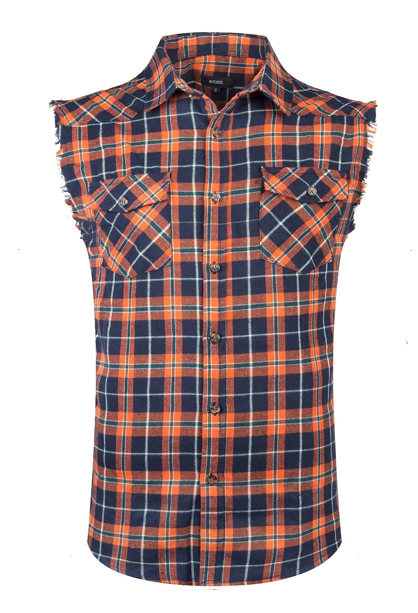 HOTMen's Casual Flannel Plaid Shirt Sleeveless Plus Size Vest