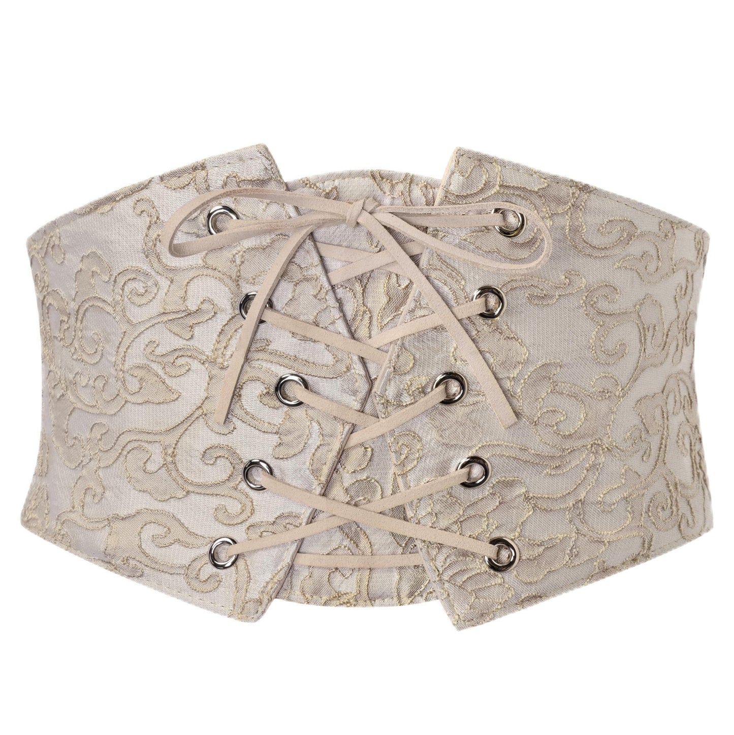 HOTGRACE KARIN Women's Elastic Wide Waist Belt Renaissance Pirate Corset Cinch Belt Cosplay Costume with Press Button