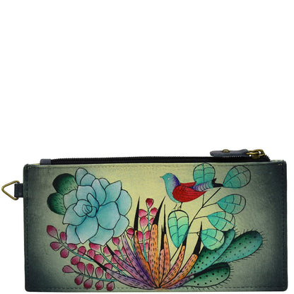 HOTAnna by Anuschka Women's Hand Painted Genuine Leather Organizer Wallet | Hand Painted