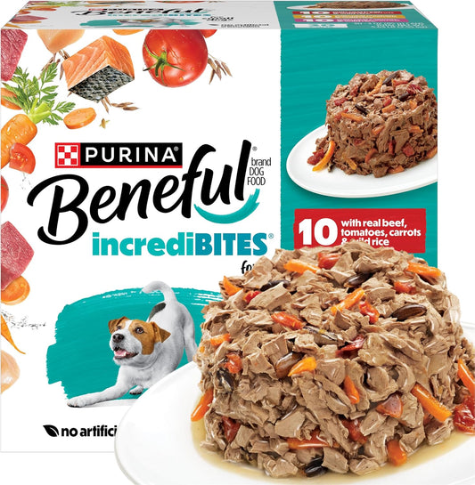 HOTBeneful Purina Small Breed Wet Dog Food Variety Pack, IncrediBites With Real Beef, Chicken and Salmon - (Pack of 30) 3 Oz. Cans