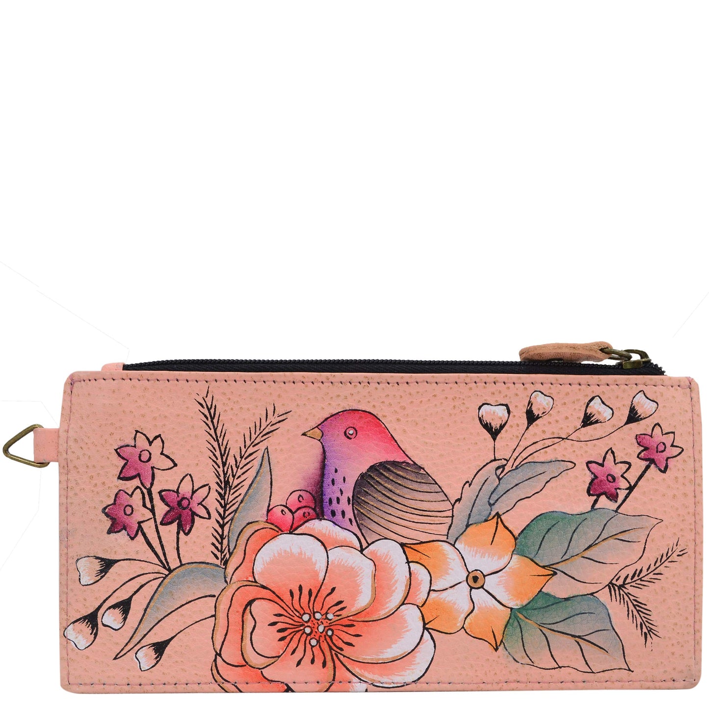 HOTAnna by Anuschka Women's Hand Painted Genuine Leather Organizer Wallet | Hand Painted