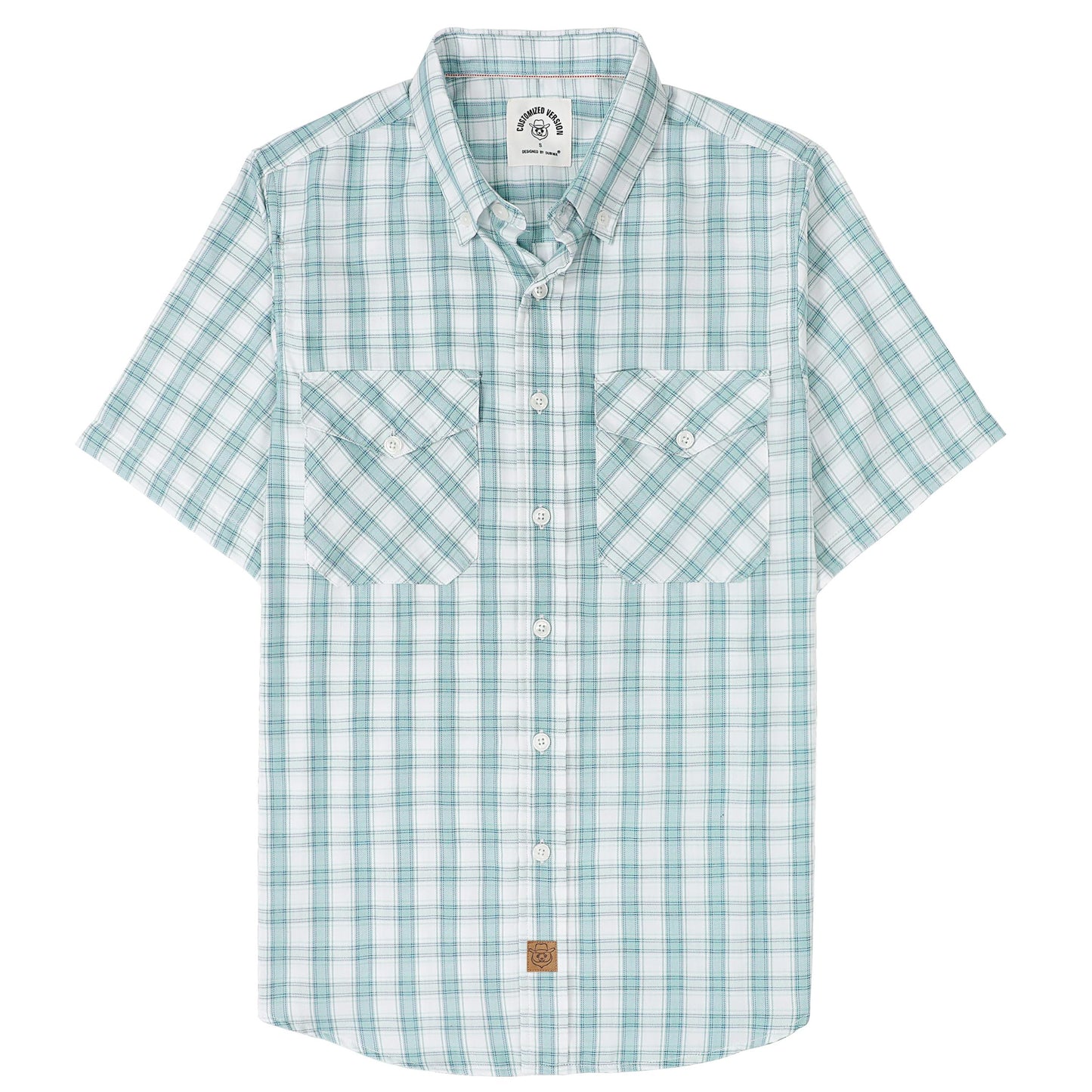 HOTDubinik® Mens Short Sleeve Button Down Two Pockets Soft Vintage Regular Fit Vintage Fishing Casual Shirts